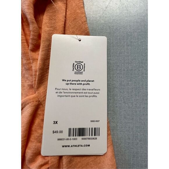 Athleta breezy wrap tank peach color sz 3X NWT - Picture 6 of 6